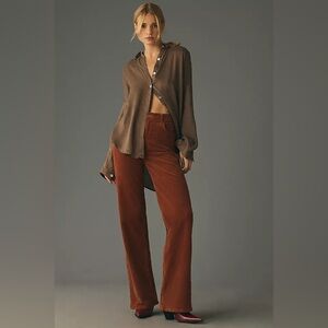 Agolde Harper High Rise Wide Leg Corduroy Jeans Size 34